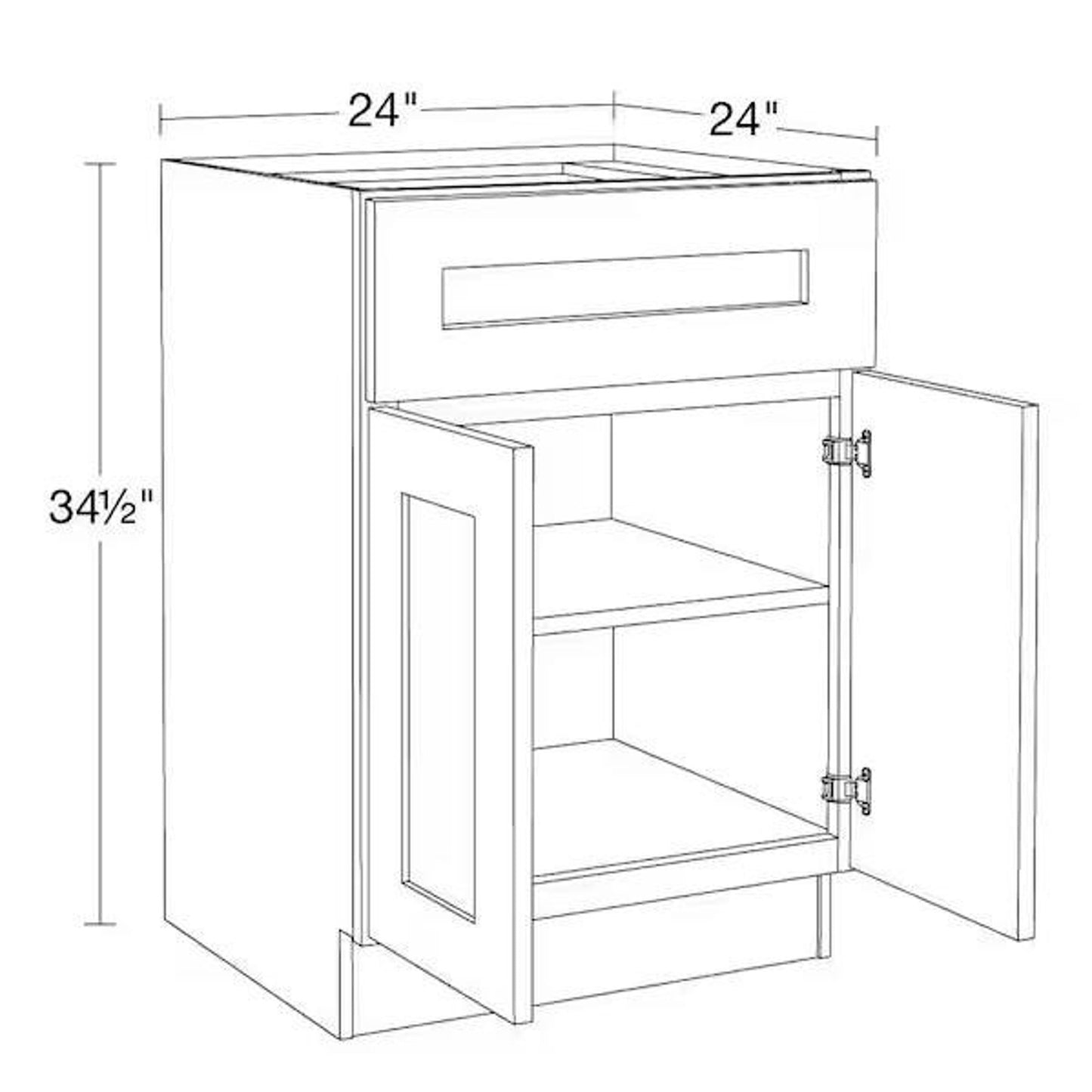 Home Decorators Collection Newport 24 in. W Assembled Plywood Base Cabinet