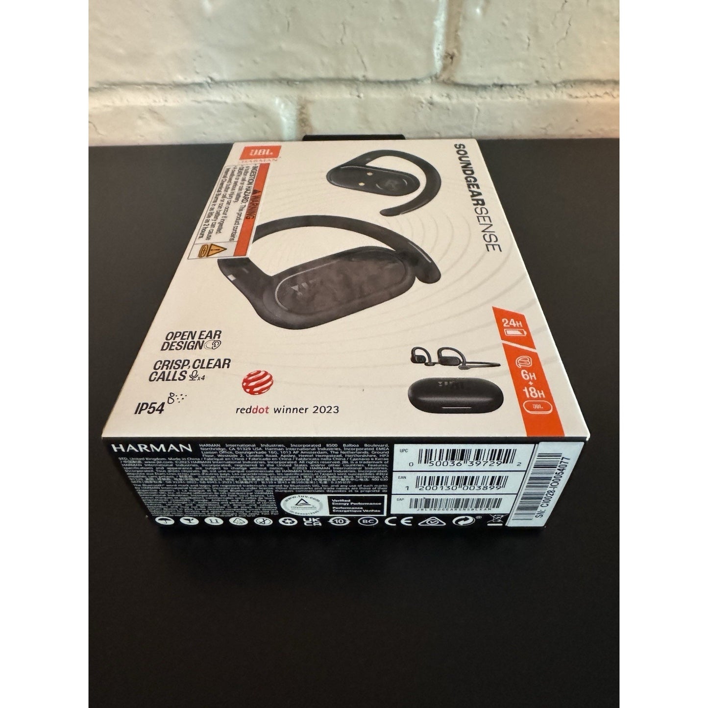 JBL SoundGear Sense Hybrid Open-Ear Headphones w/ Detachable Neckband - Black