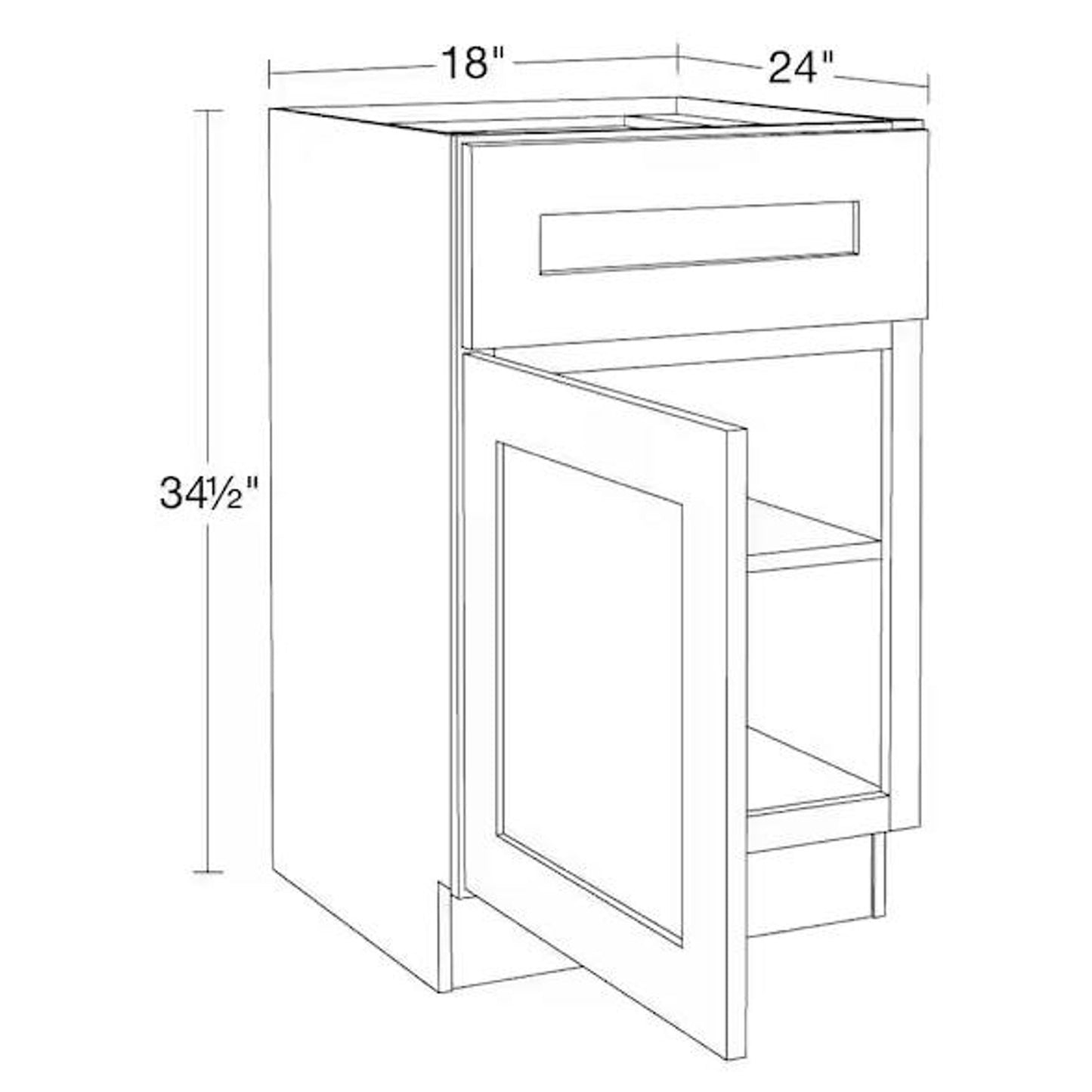 Assembled Plywood Base Kitchen Cabinet in Mythic Blue with Soft Close LH Home Decorators Collection