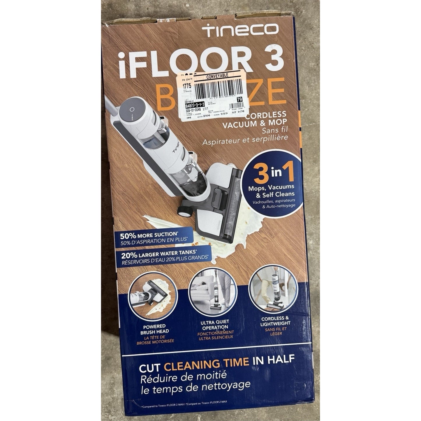Tineco iFloor 3 Breeze Cordless WET DRY Vacuum Cleaner Washer Hard Floor Mop!NEW