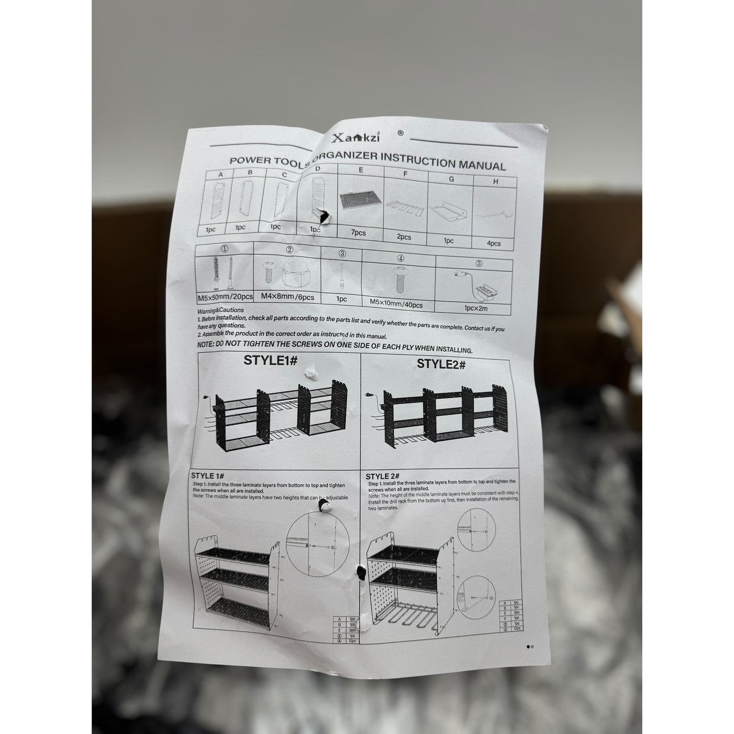 Power Tool Organizer with Charging Station Wall Mount, Heavy Duty Garage Tool Storage