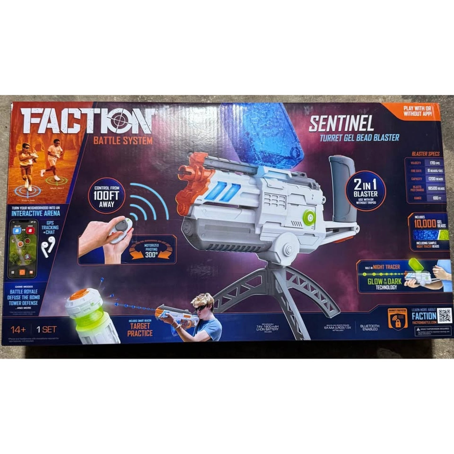 Faction Sentinel Turret Gel Bead Blaster! new in box!!