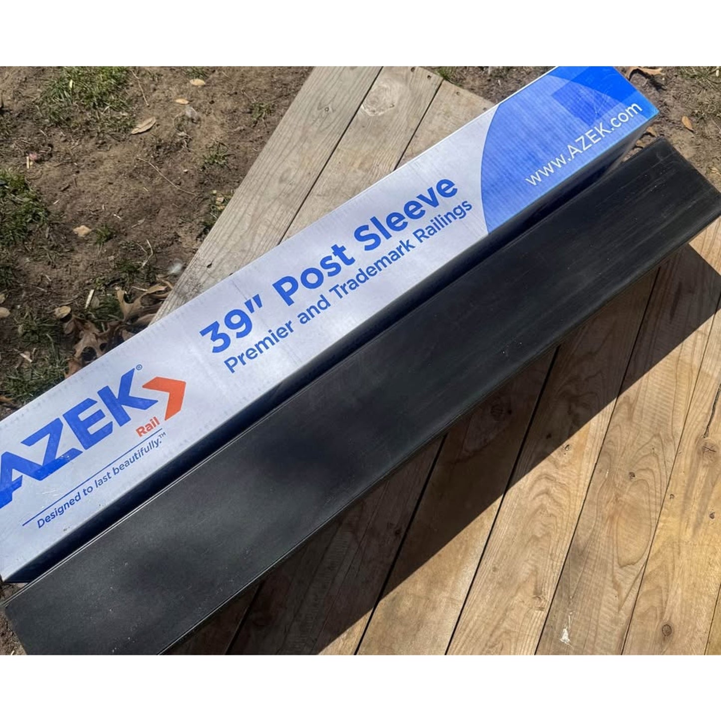 Azek Timbertech 39" Deck Railing Post Sleeves in Matte Black!