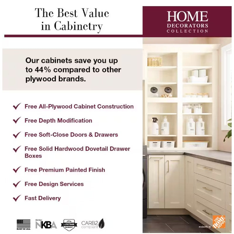 Full Height Base Cabinet in Newport Mythic Blue from home Decorators Collection