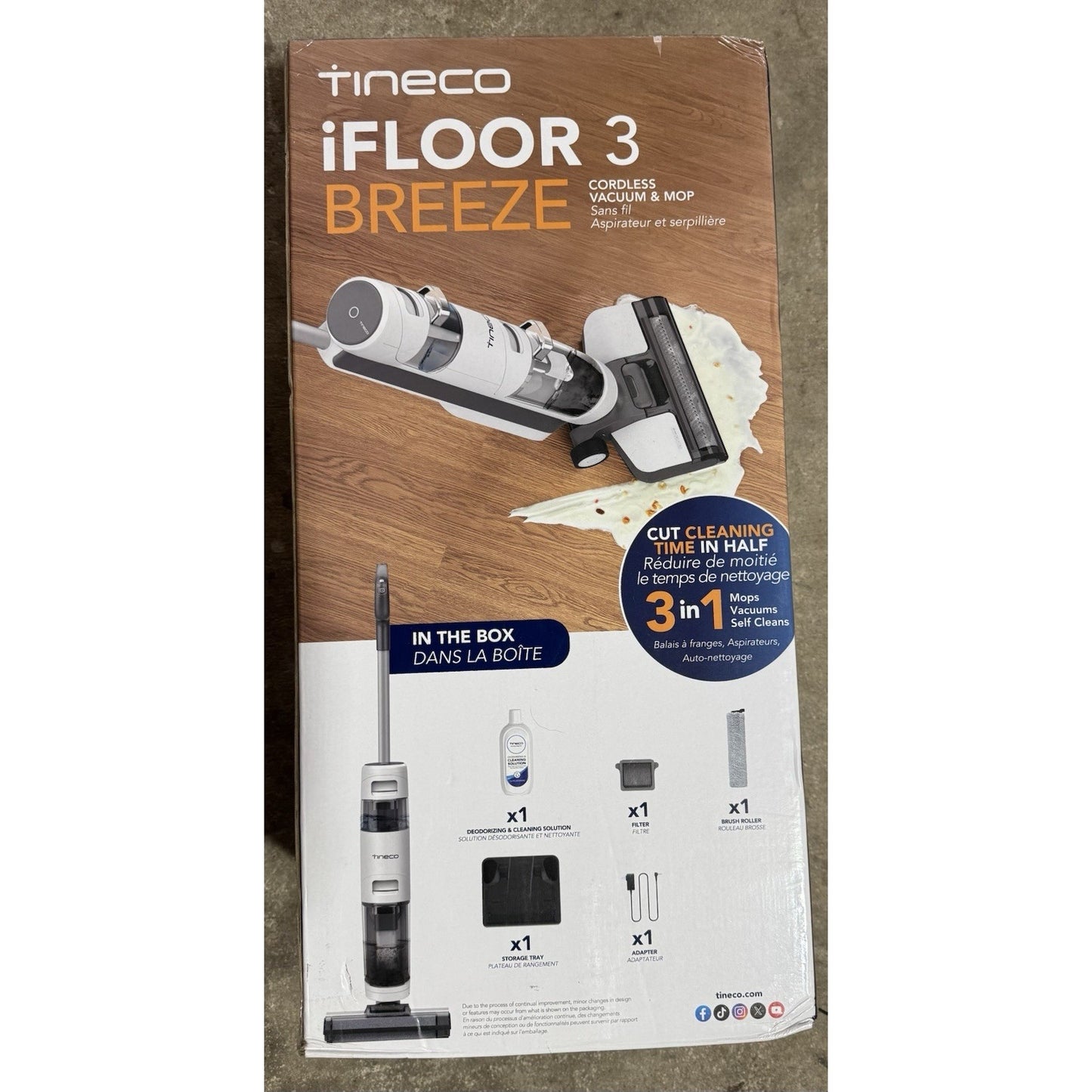 Tineco iFloor 3 Breeze Cordless WET DRY Vacuum Cleaner Washer Hard Floor Mop!NEW