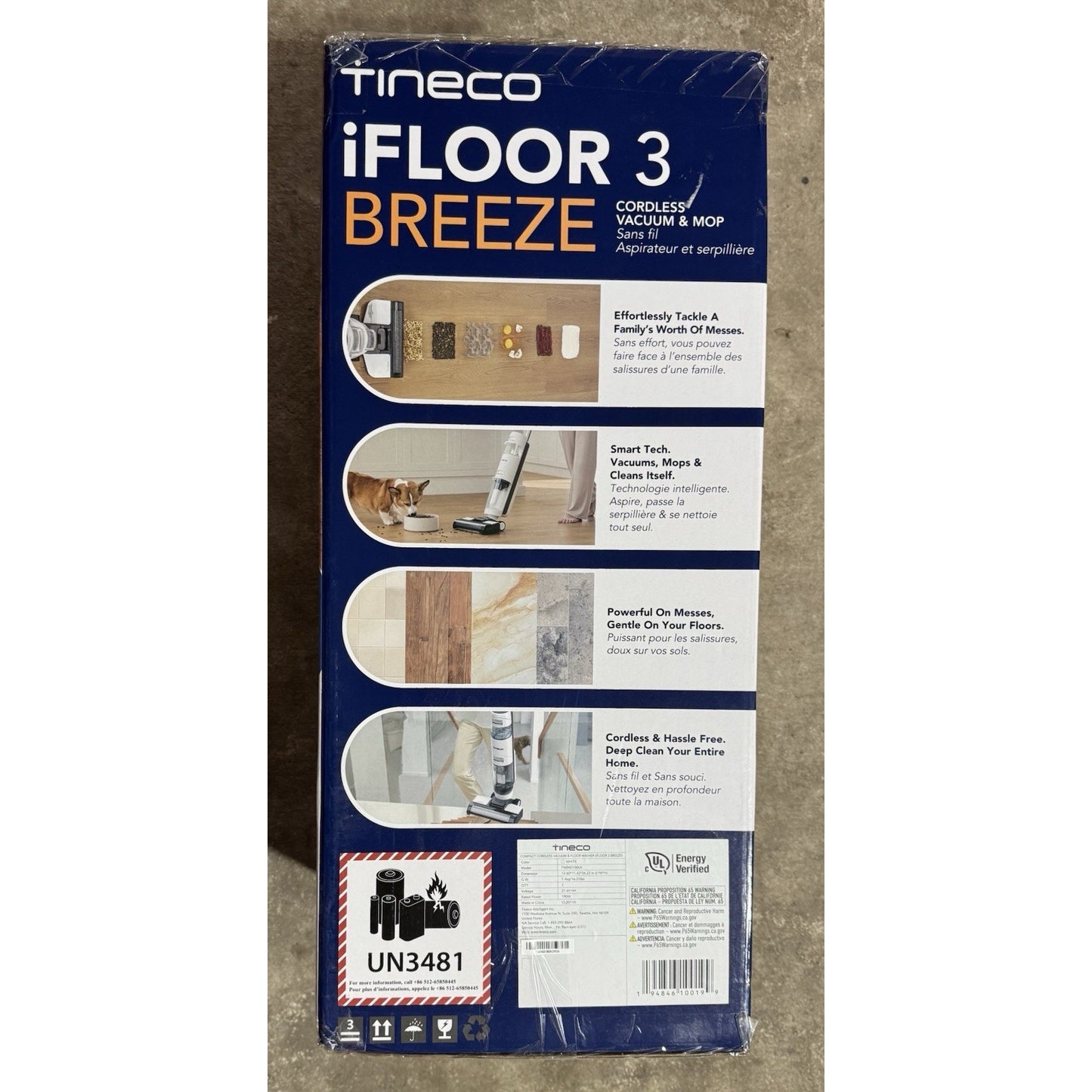 Tineco iFloor 3 Breeze Cordless WET DRY Vacuum Cleaner Washer Hard Floor Mop!NEW