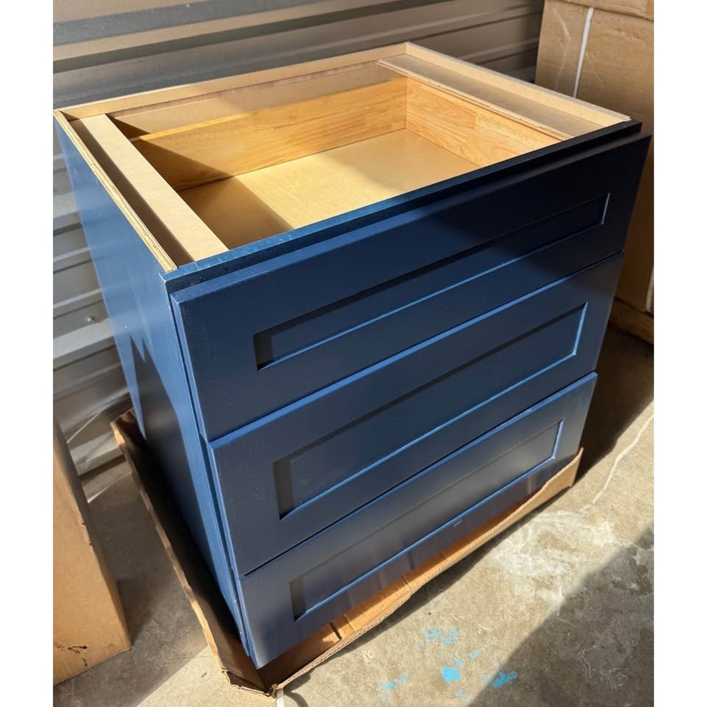 Home Decorators Newport 24 in. W Assembled Plywood 3 Drawer Base Cabinet