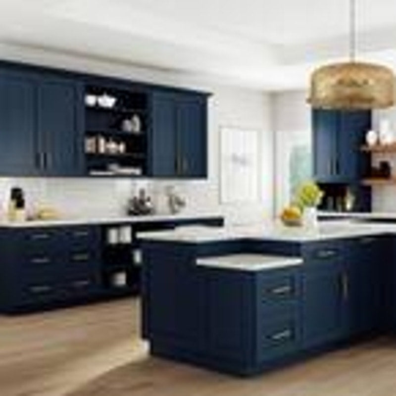 Full Height Door Base Kitchen Cabinet in Newport Mythic Blue From Home Decorators Collection!