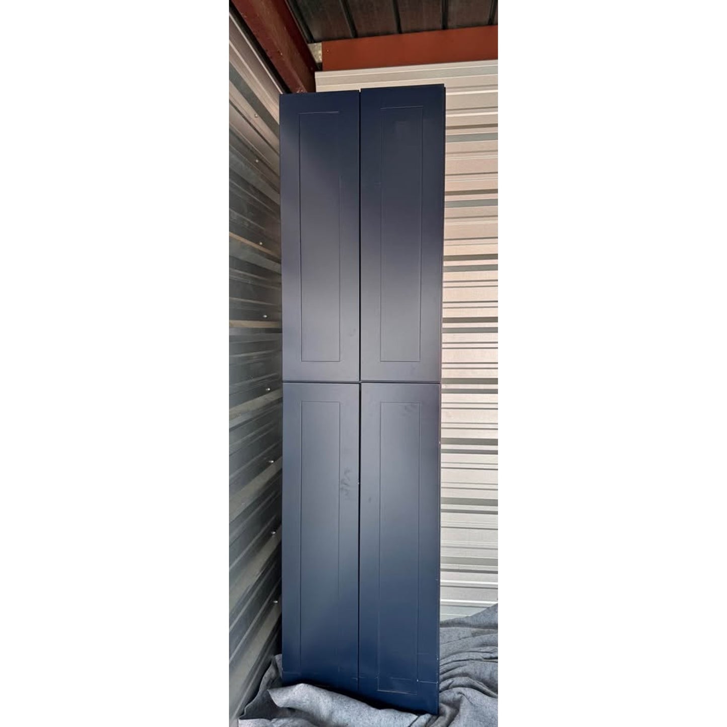 HOME DECORATORS KITCHEN CABITNETS FULLY BUILT OUT IN NEWPORT MYTHIC BLUE!