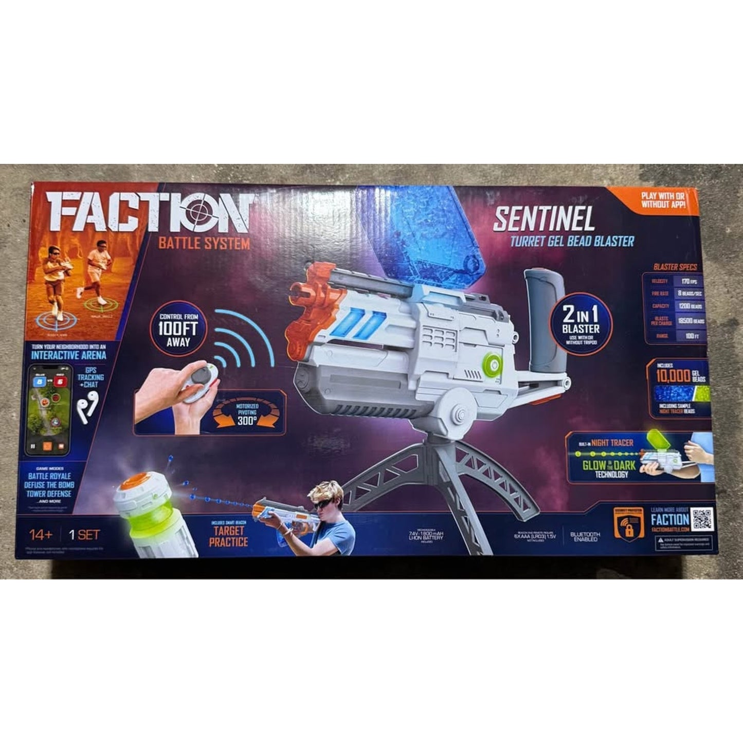 Faction Sentinel Turret Gel Bead Blaster! new in box!!