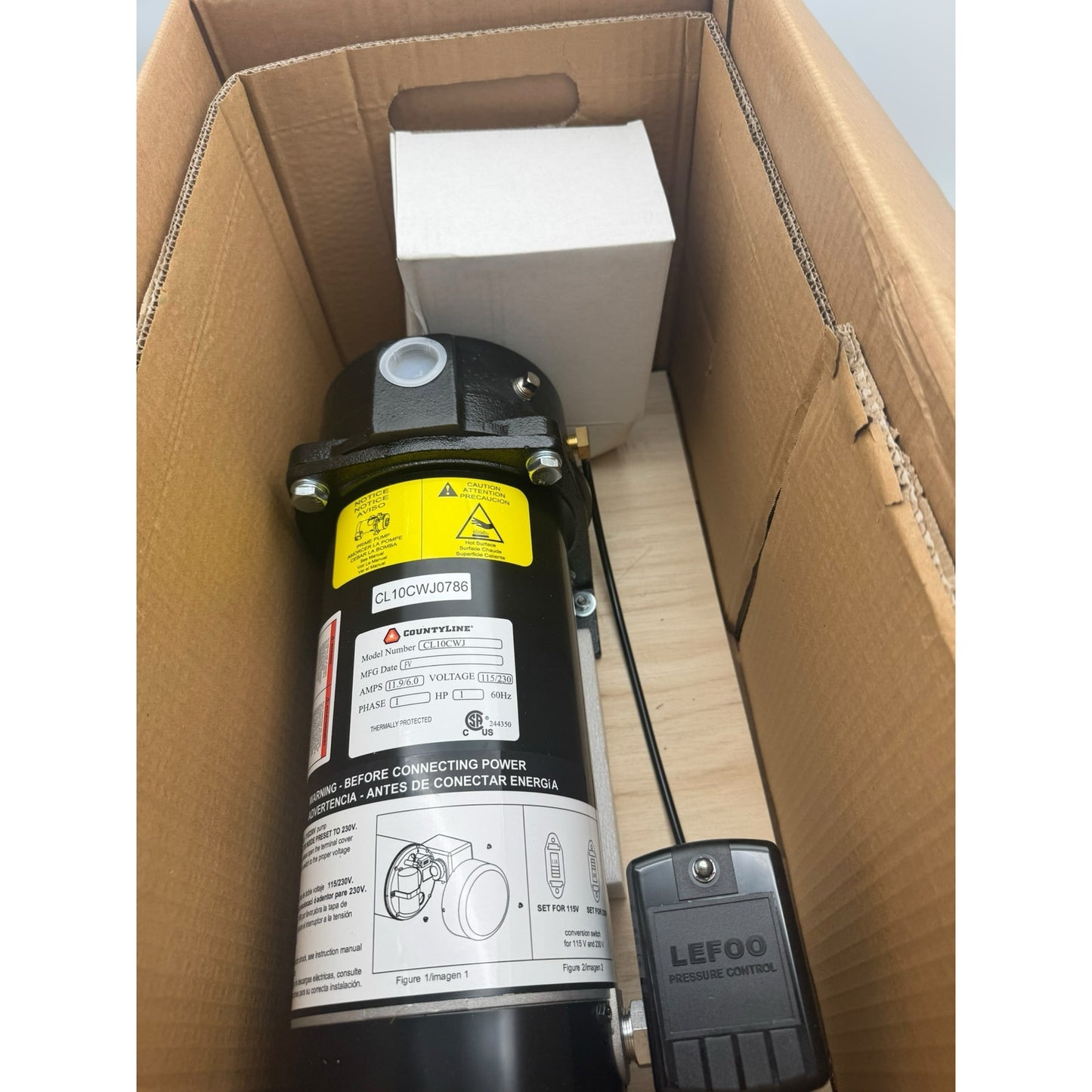 CountyLine 1 HP 115/230V Electric Cast Iron Deep/Convertible Well Jet Pump, 14.8 GPM