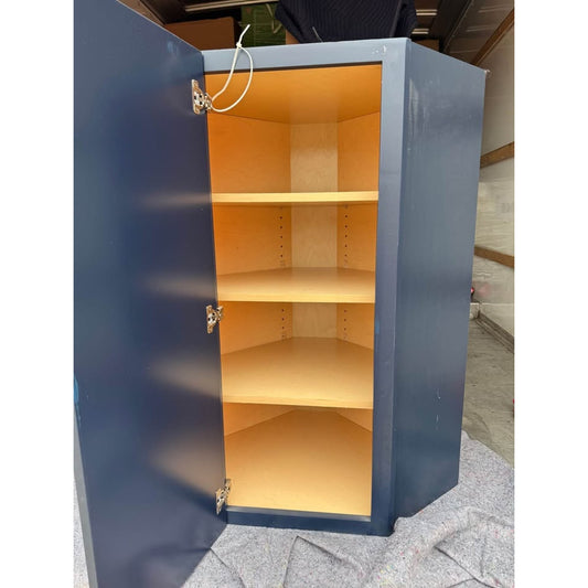 Angle Corner Wall Cabinet 24" W X 12" D X 42" H Newport Mythic Blue Home Decorators Collection!