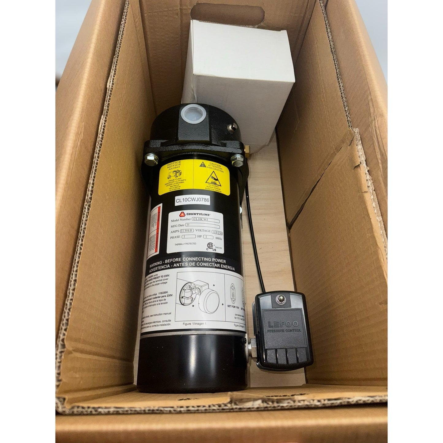 CountyLine 1 HP 115/230V Electric Cast Iron Deep/Convertible Well Jet Pump, 14.8 GPM