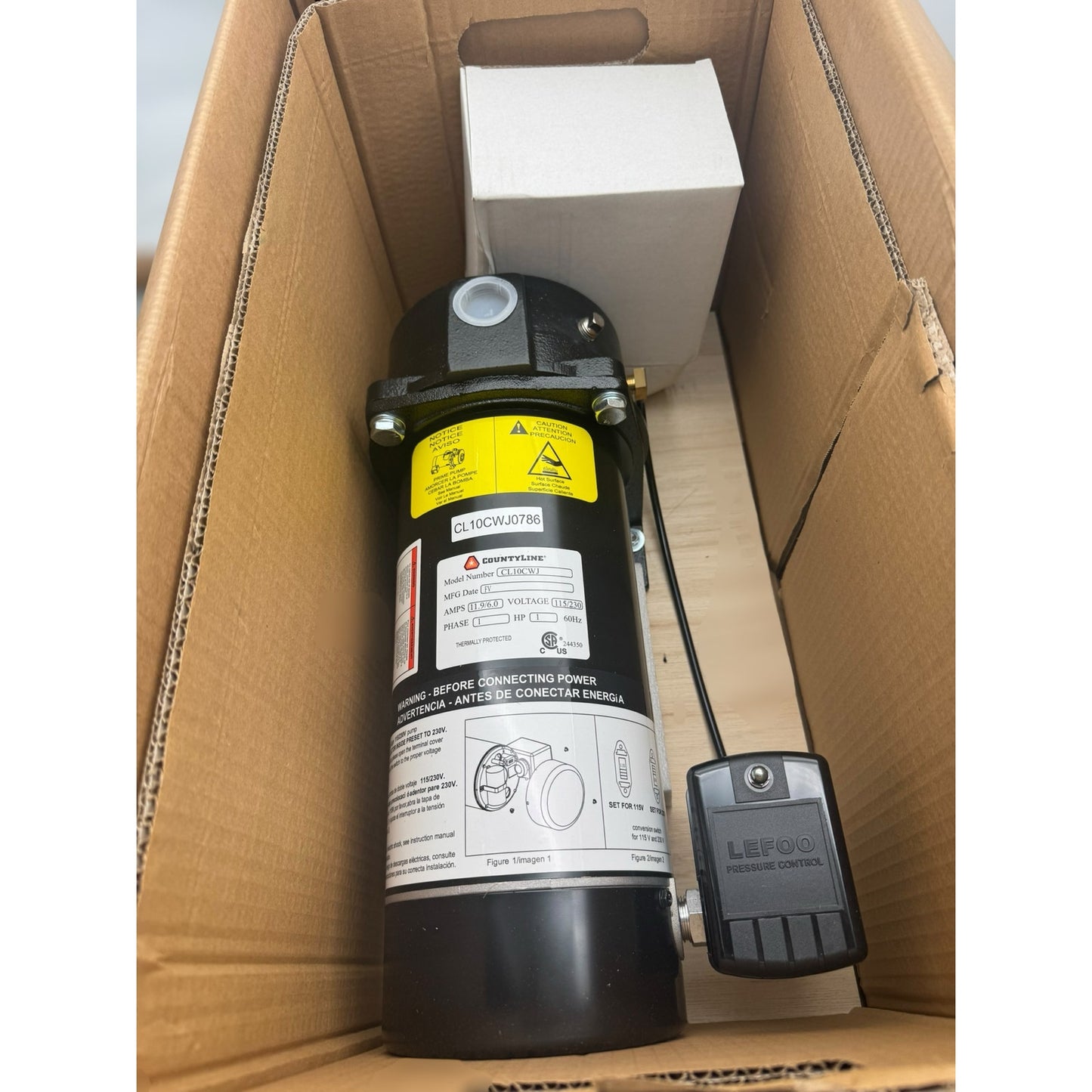 CountyLine 1 HP 115/230V Electric Cast Iron Deep/Convertible Well Jet Pump, 14.8 GPM