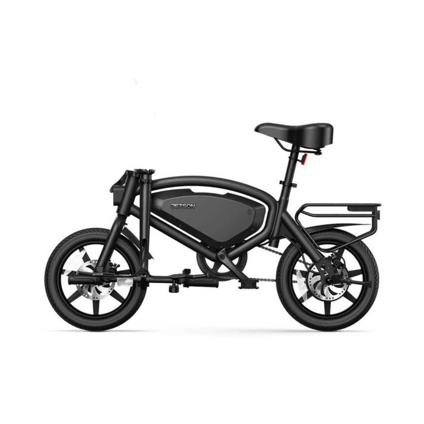 Jetson Adult Axle X 12" Step-Over Electric Folding Bike - Black: 15.5 mph, 220 lb Capacity