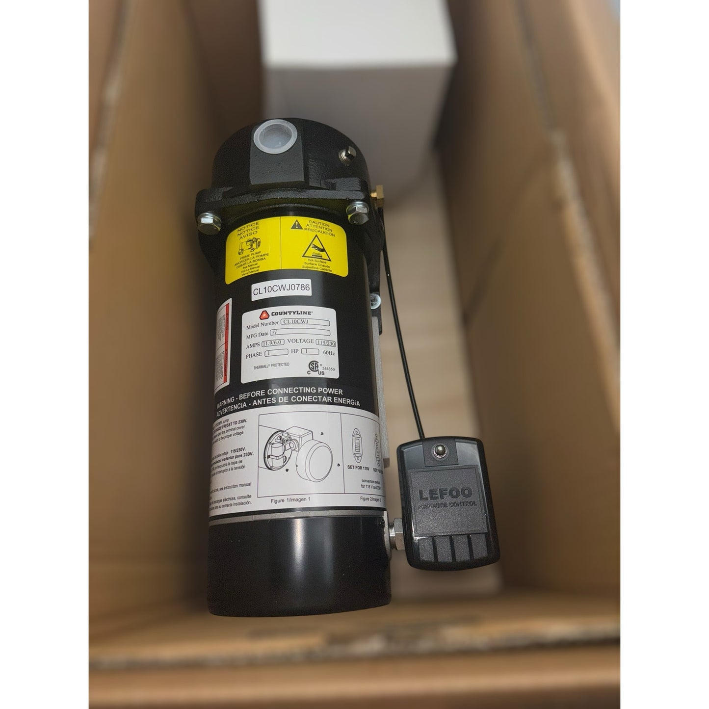 CountyLine 1 HP 115/230V Electric Cast Iron Deep/Convertible Well Jet Pump, 14.8 GPM