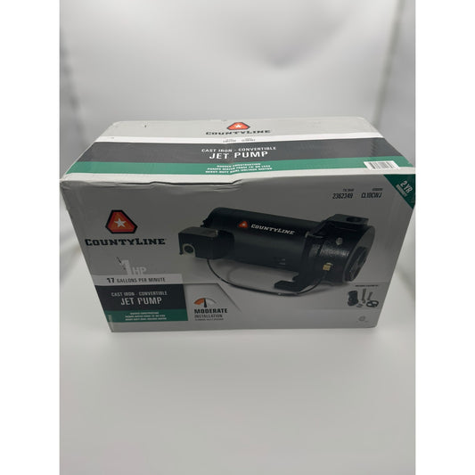 CountyLine 1 HP 115/230V Electric Cast Iron Deep/Convertible Well Jet Pump, 14.8 GPM