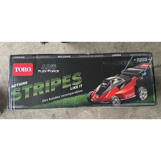 Toro Foldable 60-Volt 21-Inch Stripe Self Propelled Mower w/Headlights! NEW!