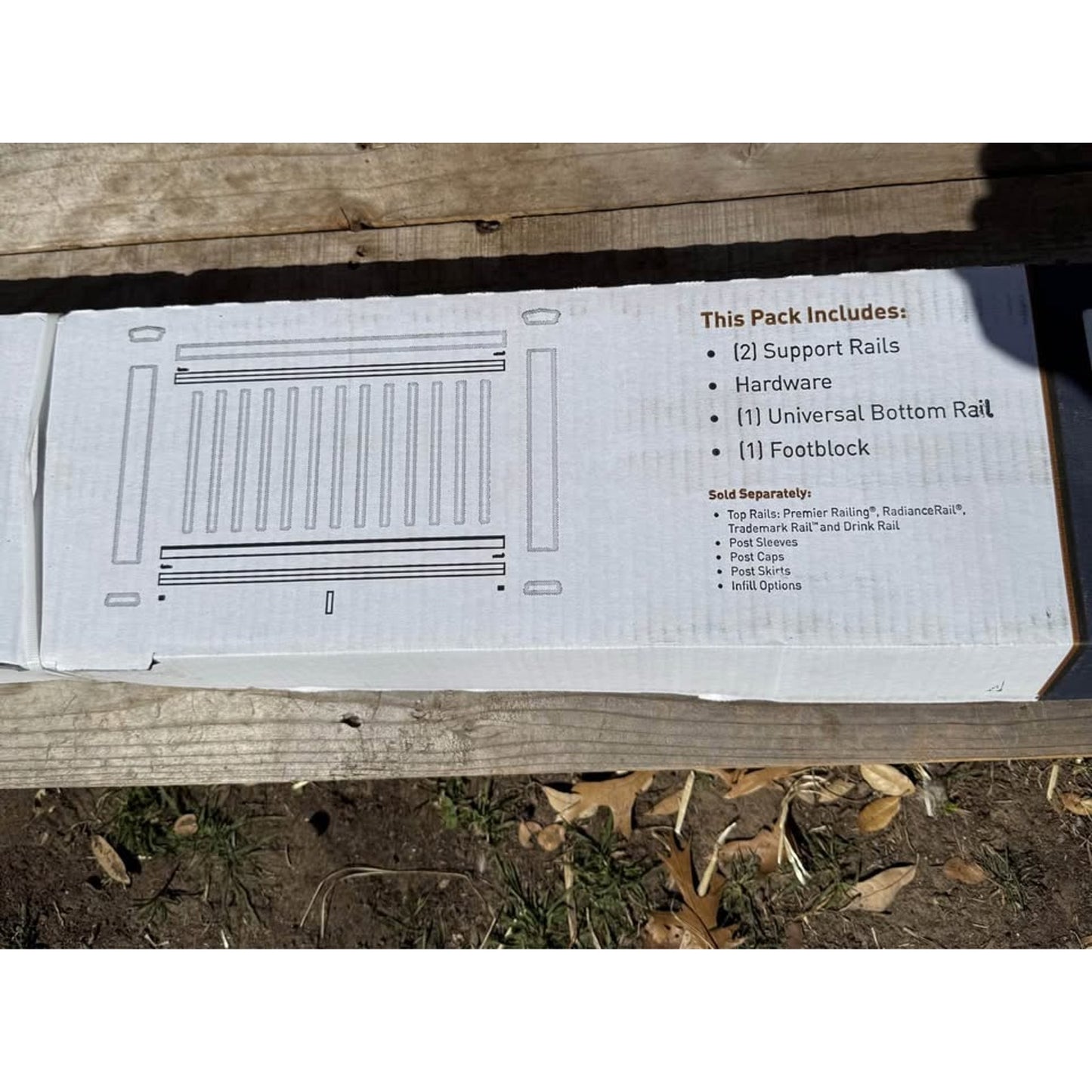 Composite 6-ft x 36-in Matte Black Deck Rail Kit!