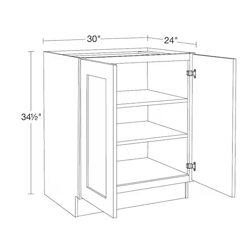 Home Decorators Newport 30 in. W Assembled Plywood Full Height Door Base Cabinet