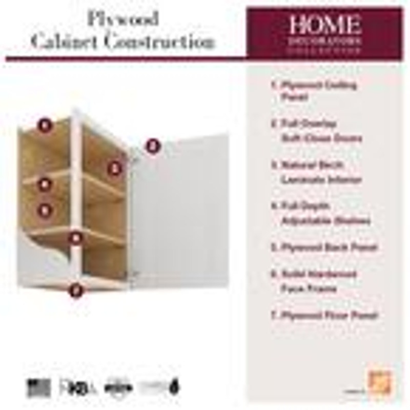 Assembled Plywood Wall Kitchen Cabinet in Mythic Blue with Soft Close