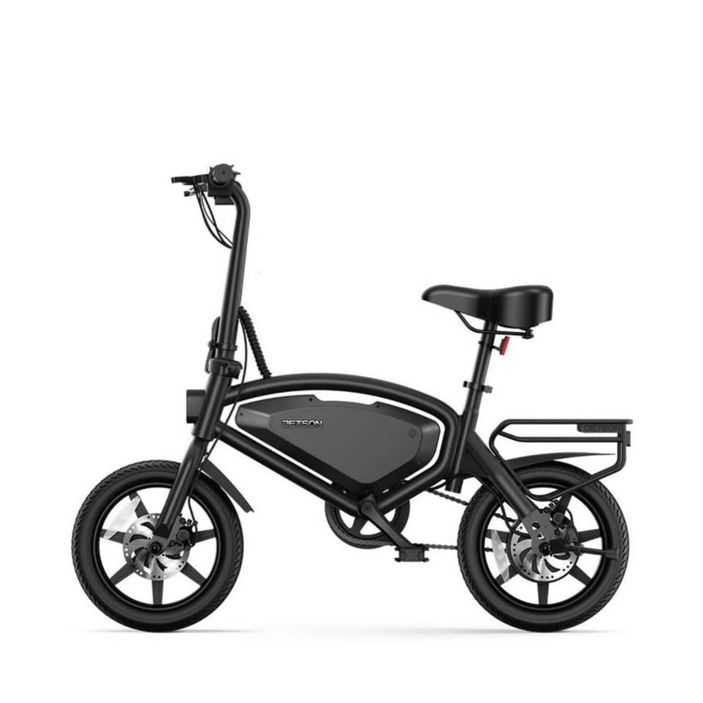Jetson Adult Axle X 12" Step-Over Electric Folding Bike - Black: 15.5 mph, 220 lb Capacity