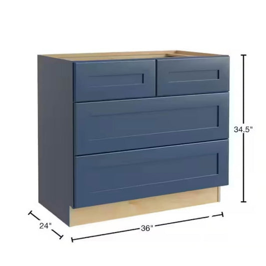 HomeDecorators Collection Newport 36 in. W Assembled Plywood Drawer Base Cabinet