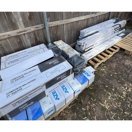 TimberTech Compsite Deck Railing Kit In Matte Black! Railings, Posts, Balusters, and More!