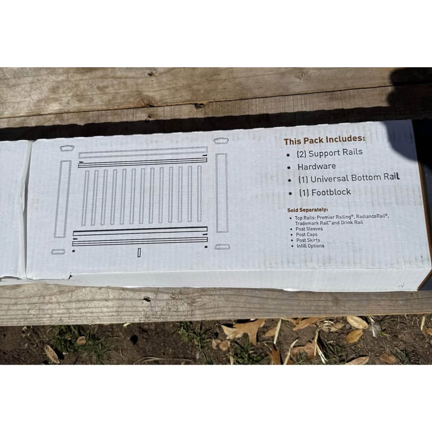 Composite 6-ft x 36-in Matte Black Deck Rail Kit!