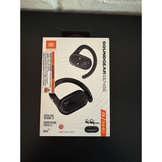 JBL SoundGear Sense Hybrid Open-Ear Headphones w/ Detachable Neckband - Black