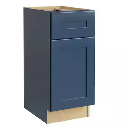 Assembled Plywood Base Kitchen Cabinet in Mythic Blue with Soft Close LH Home Decorators Collection